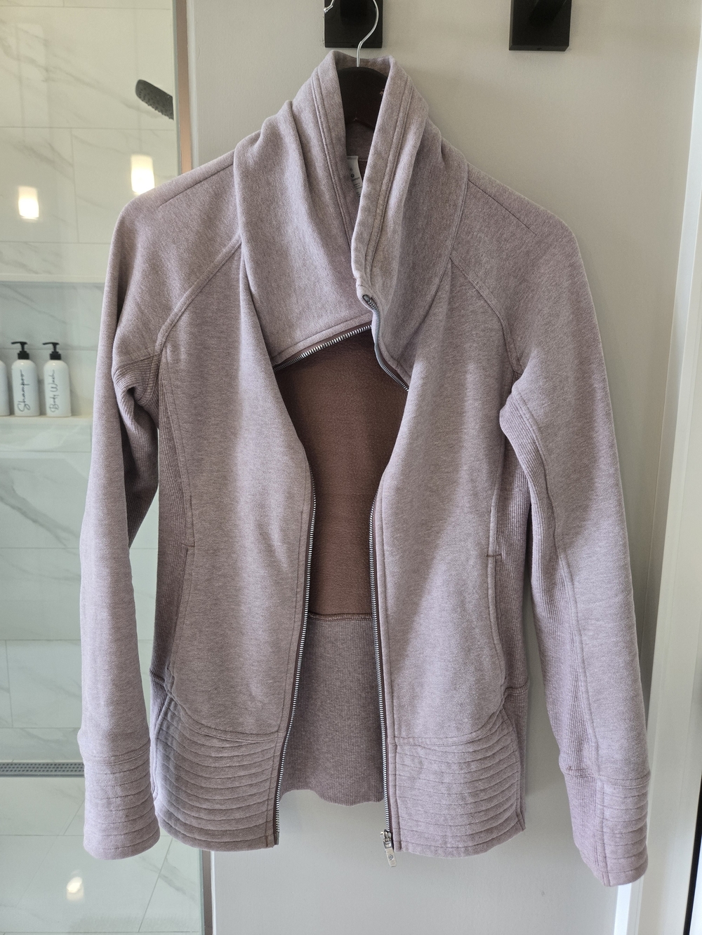lululemon athletica muted mauve zip hoodie